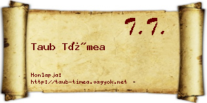 Taub Tímea névjegykártya