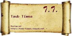 Taub Tímea névjegykártya